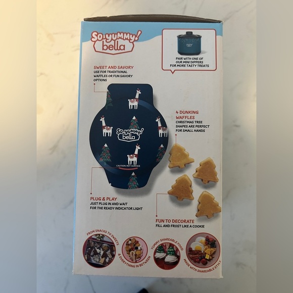 So Yummy by bella Mini Waffle Maker Llama Nonstick Aluminum Limited Edition- NWT - Picture 3 of 7
